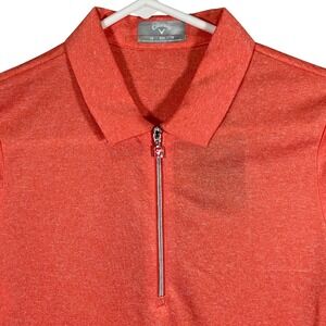 Callaway Women Firelight Heather Opti-Dri Quarter Zip Golf Polo Shirt XS New